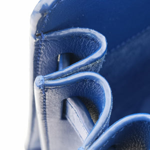 Pre-owned Yves Saint Laurent SAC DE JOUR Blue Leather 340778 shoulderbag | stylenewstar