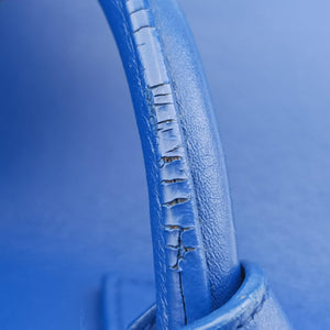 Pre-owned Yves Saint Laurent SAC DE JOUR Blue Leather 340778 shoulderbag | stylenewstar