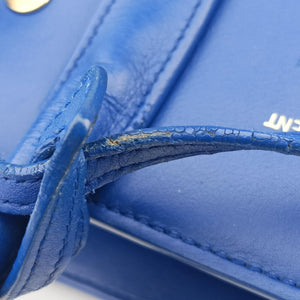 Pre-owned Yves Saint Laurent SAC DE JOUR Blue Leather 340778 shoulderbag | stylenewstar