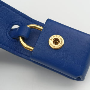 Pre-owned Yves Saint Laurent SAC DE JOUR Blue Leather 340778 shoulderbag | stylenewstar