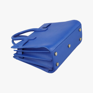 Pre-owned Yves Saint Laurent SAC DE JOUR Blue Leather 340778 shoulderbag | stylenewstar