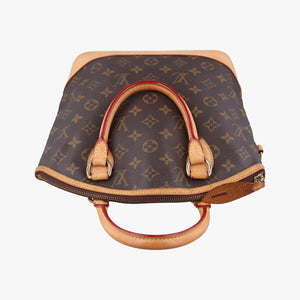 Pre-owned Louis Vuitton LOCKIT Brown Monogram Canvas M40102 handbag | stylenewstar