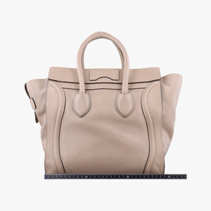 Secondhand Celine luggage mini shopper Beige leather handbag | stylenewstar