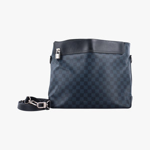 Pre-owned Louis Vuitton Messenger Greenwich Navy×Noir Damier Cobalt N41348 shoulderbag | stylenewstar