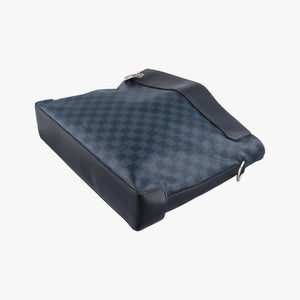 Pre-owned Louis Vuitton Messenger Greenwich Navy×Noir Damier Cobalt N41348 shoulderbag | stylenewstar