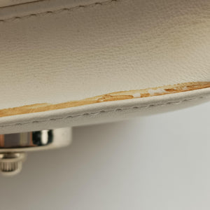 Secondhand VERSACE Couture Snap White leather handbag | stylenewstar