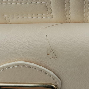 Secondhand VERSACE Couture Snap White leather handbag | stylenewstar