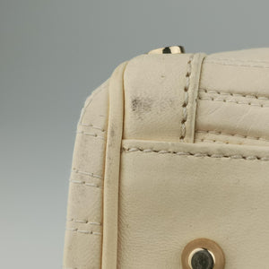 Secondhand VERSACE Couture Snap White leather handbag | stylenewstar