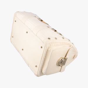 Secondhand VERSACE Couture Snap White leather handbag | stylenewstar