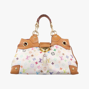 Pre-owned Louis Vuitton URSULA white Monogram Multicolor M40123 handbag | stylenewstar
