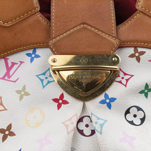 Pre-owned Louis Vuitton URSULA white Monogram Multicolor M40123 handbag | stylenewstar