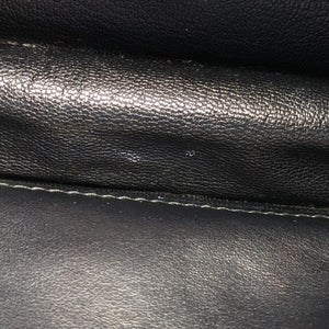 Pre-owned Prada Cahier Blue×Black Leather 1BD045 shoulderbag | stylenewstar