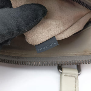 Pre-owned Prada 三角ロゴ Grey Nappa Leather shoulderbag | stylenewstar