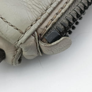 Pre-owned Prada 三角ロゴ Grey Nappa Leather shoulderbag | stylenewstar