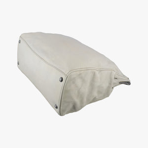 Pre-owned Prada 三角ロゴ Grey Nappa Leather shoulderbag | stylenewstar