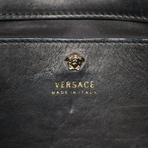 Pre-owned VERSACE La Medusa Black Patent×leather shoulderbag | stylenewstar