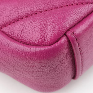 Pre-owned Yves Saint Laurent Baby Chai Rose Leather 399289 shoulderbag | stylenewstar