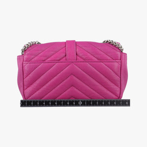 Pre-owned Yves Saint Laurent Baby Chai Rose Leather 399289 shoulderbag | stylenewstar