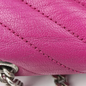 Pre-owned Yves Saint Laurent Baby Chai Rose Leather 399289 shoulderbag | stylenewstar