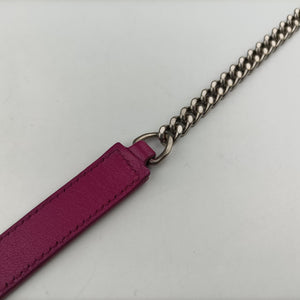 Pre-owned Yves Saint Laurent Baby Chai Rose Leather 399289 shoulderbag | stylenewstar