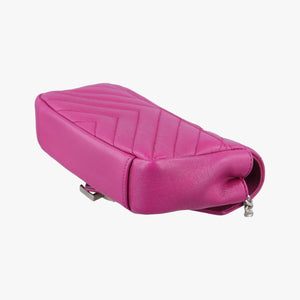 Pre-owned Yves Saint Laurent Baby Chai Rose Leather 399289 shoulderbag | stylenewstar