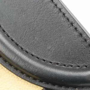 Pre-owned Celine Luggage Mini Shopper Black × White × Yellow Leather handbag | stylenewstar