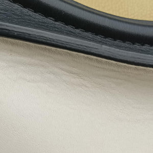 Pre-owned Celine Luggage Mini Shopper Black × White × Yellow Leather handbag | stylenewstar