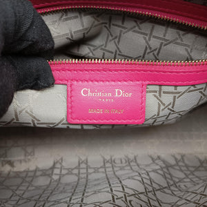 Pre-owned Christian Dior Lady Dior Rose lambskin shoulderbag | stylenewstar