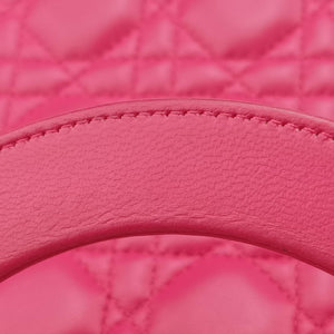 Pre-owned Christian Dior Lady Dior Rose lambskin shoulderbag | stylenewstar