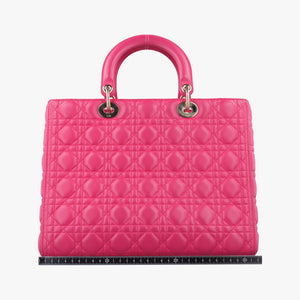 Pre-owned Christian Dior Lady Dior Rose lambskin shoulderbag | stylenewstar