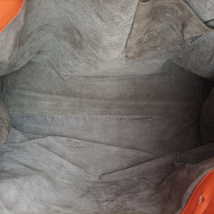 Pre-owned Bottega Veneta Intrecciato Hobo Orange lambskin shoulderbag | stylenewstar