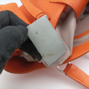 Pre-owned VERSACE Salvatore Ferragamo Orange leather shoulderbag | stylenewstar