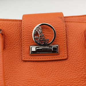Pre-owned VERSACE Salvatore Ferragamo Orange leather shoulderbag | stylenewstar