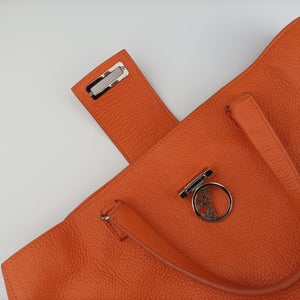 Pre-owned VERSACE Salvatore Ferragamo Orange leather shoulderbag | stylenewstar