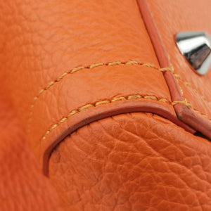 Pre-owned VERSACE Salvatore Ferragamo Orange leather shoulderbag | stylenewstar