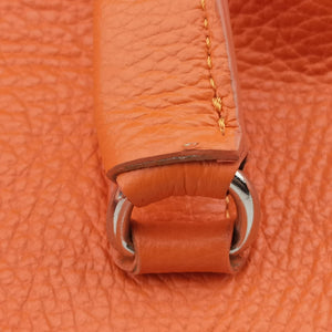 Pre-owned VERSACE Salvatore Ferragamo Orange leather shoulderbag | stylenewstar