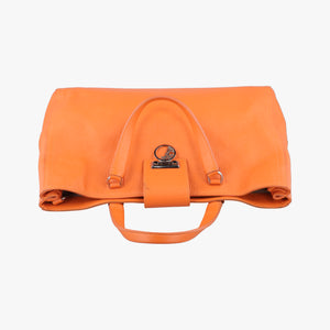 Pre-owned VERSACE Salvatore Ferragamo Orange leather shoulderbag | stylenewstar