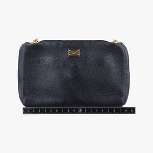 Pre-owned Dolce & Gabbana Bolsa Tiracolo Micol Marrom Black Leather shoulderbag | stylenewstar