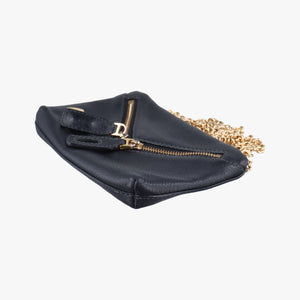 Pre-owned Dolce & Gabbana Bolsa Tiracolo Micol Marrom Black Leather shoulderbag | stylenewstar