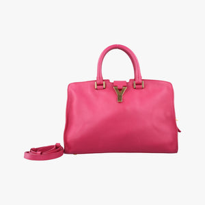 Pre-owned Yves Saint Laurent Y Ligne Petit Cabas Pink Leather 311210 shoulderbag | stylenewstar