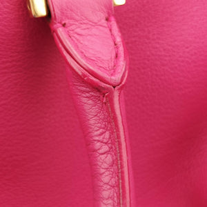 Pre-owned Yves Saint Laurent Y Ligne Petit Cabas Pink Leather 311210 shoulderbag | stylenewstar