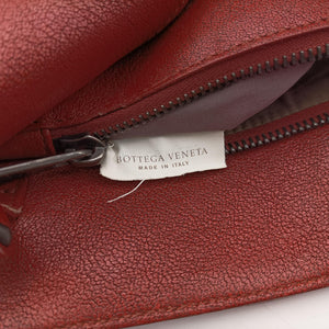 Pre-owned Bottega Veneta Intrecciato Brown×burgundy×red lambskin handbag | stylenewstar