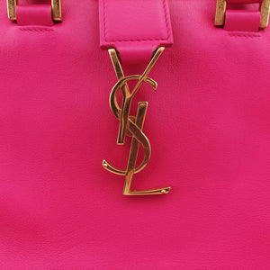 Pre-owned Yves Saint Laurent BABY CABAS Pink Leather 394461 shoulderbag | stylenewstar