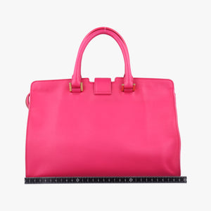 Pre-owned Yves Saint Laurent BABY CABAS Pink Leather 394461 shoulderbag | stylenewstar