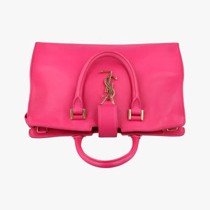 Pre-owned Yves Saint Laurent BABY CABAS Pink Leather 394461 shoulderbag | stylenewstar