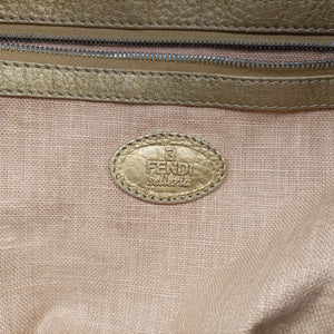 Pre-owned Fendi Selleria Golden Leather 8BR489 shoulderbag | stylenewstar