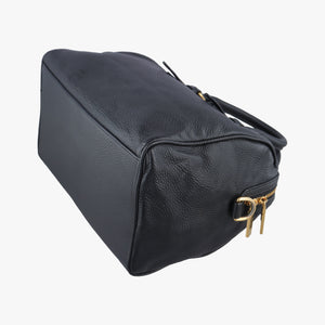 Secondhand VERSACE La Medusa Palazzo bowling Black Leather shoulderbag | stylenewstar