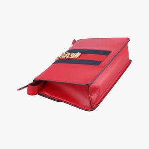 Secondhand Gucci Sylvie Red×navy Leather 421882 shoulderbag | stylenewstar