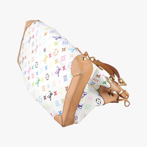 Secondhand Louis Vuitton URSULA white Monogram Multicolor M40123 handbag | stylenewstar