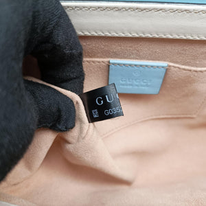 Pre-owned Gucci Padlock Beige x Blue x Multicolor PVC coated canvas 409487 shoulderbag | stylenewstar